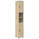 vidaXL Ensemble de mobilier de salle de bain 4 Pièces Chêne sonoma