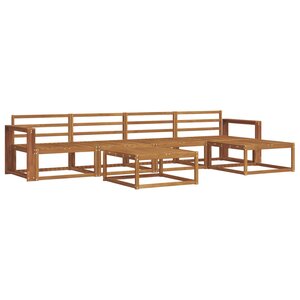vidaXL Ensemble de canapés d'extérieur 6 Pièces Naturel