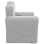 vidaXL Canapé-lit pour enfants gris clair peluche douce