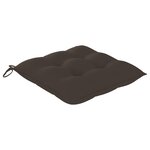 Vidaxl chaises de jardin 4 pièces avec coussins taupe bois de teck solide