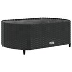 vidaXL Salon de jardin 10 Pièces avec coussins noir résine tressée
