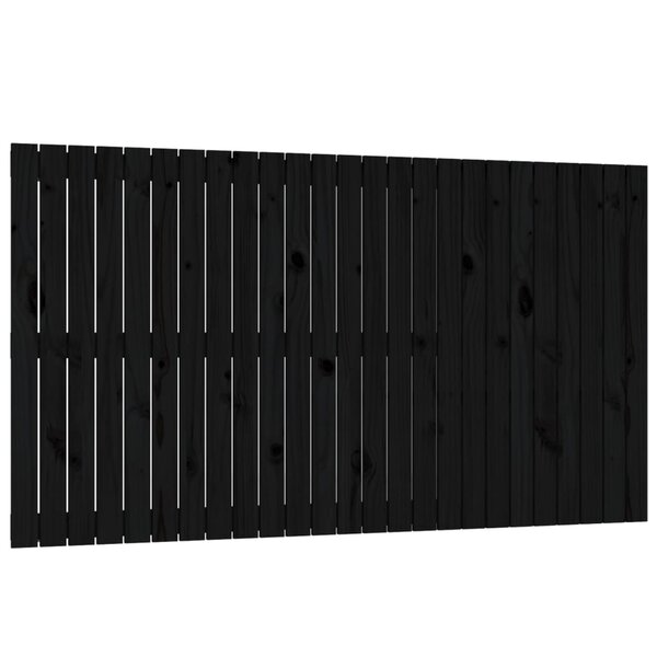 vidaXL Tête de lit murale Noir 159 5x3x90 cm Bois massif de pin