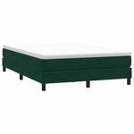 vidaXL Sommier à lattes de lit et matelas vert foncé 160x220cm velours