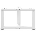 vidaXL Pieds de table basse en T  2 pièces  blanc  40 x 25 x (30-31) cm  acier