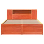 vidaXL Cadre de lit sans matelas cire marron 120x190cm bois pin massif