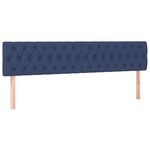vidaXL Sommier à lattes de lit avec matelas Bleu 180x200 cm Tissu