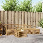 vidaXL Ensemble de canapés d'extérieur 6 Pièces Blanc