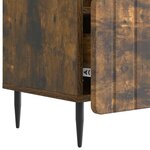 vidaXL Meuble TV Chêne fumé 102 x 34 5 x 50 cm Bois d'ingénierie