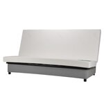COMFORT BULTEX Banquette clic-clac 3 places - Tissu gris - 192 x 95 cm - BEIJA