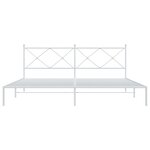 vidaXL Cadre de lit métal sans matelas et tête de lit blanc 200x200 cm