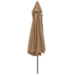 vidaXL Parasol de jardin avec mât en métal 390 cm taupe