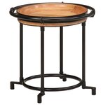 vidaXL Ensemble de table d'appoint 2 Pièces bois massif d'acacia