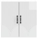 vidaXL Armoire Murale 59 x 31 x 60 cm Bois d'ingénierie Blanc brillant