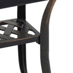 vidaXL Table de jardin bronze 53x53x53 cm aluminium coulé