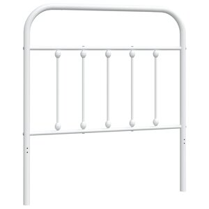 vidaXL Tête de lit métal blanc 90 cm