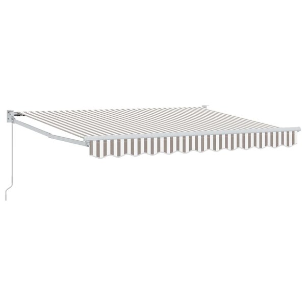 vidaXL Auvent rétractable Gris clair et blanc 3 5 x 2 m