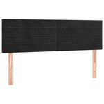 vidaXL Têtes de lit 2 Pièces Noir 72x5x78/88 cm Velours