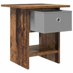 vidaXL Table de chevet Bois ancien 41 x 40 x 45 cm Bois d'ingénierie