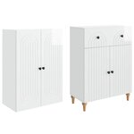 vidaXL Ensemble de Meubles 2 Pièces 66 x 34 5 x 90 cm Bois d'ingénierie