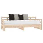 vidaXL Lit coulissant Bois de pin solide 2x(90x190) cm