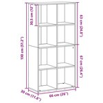 vidaXL Bibliothèque/Buffet Gris béton 66x30x130 cm Bois d’ingénierie