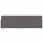 vidaXL Cadre de lit avec matelas Gris 80 x 200 cm tissu