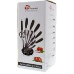 PRADEL EXCELLENCE Bloc tournant de 5 couteaux de cuisine + fusil et ciseau I7408N 2,5-8,5-11-20cm noir