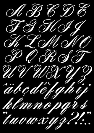 Pochoir A3 Alphabet