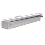 vidaXL Lame d'eau rectangulaire pour piscine Acier inoxydable 90 cm