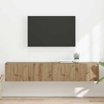 vidaXL Meuble TV mural 2 Pièces Chêne artisan 60 x 31 x 29.5 cm