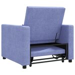 vidaXL Fauteuil 3 en 1 en denim bleu
