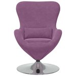 vidaXL Fauteuil œuf Violet Velours