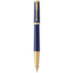 Stylo plume PARKER INGENUITY  Bleu  Finition dorée  Plume Fine  cartouche d'encre noire  coffret cadeau