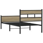 vidaXL Cadre de lit sans matelas chêne sonoma 100x200 cm