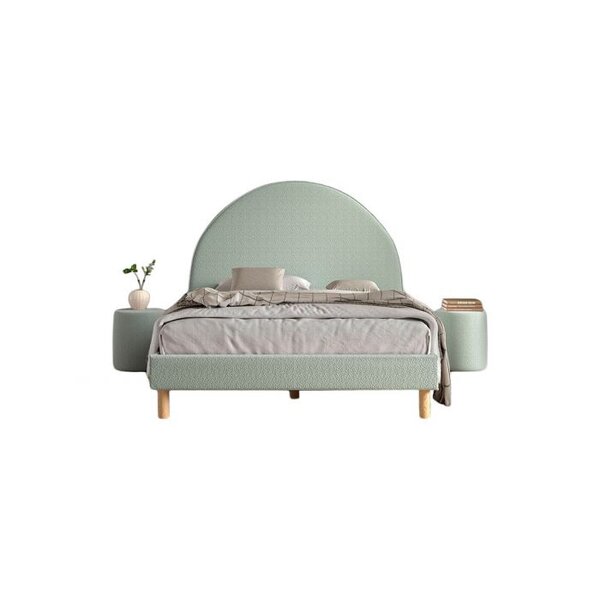 Lit Moon 140x200cm Vert avec pouf