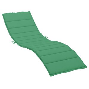 vidaXL Coussin de chaise longue vert 200x60x3 cm tissu oxford