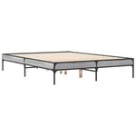 vidaXL Cadre de lit sonoma gris 120x200 cm bois d'ingénierie et métal