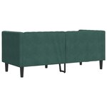 vidaXL Canapé Chesterfield avec traversins 2 places vert foncé velours