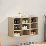 vidaXL Cabinet à chaussures avec étagère avec stockage Chêne sonoma 103x30x51 cm