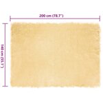 vidaXL Tapis en Peau de Mouton Synthétique Crème 200 x 140 cm