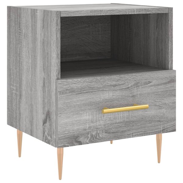 vidaXL Table de chevet sonoma gris 40x35x47 5 cm bois d’ingénierie