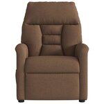 vidaXL Fauteuil inclinable électrique Marron Tissu