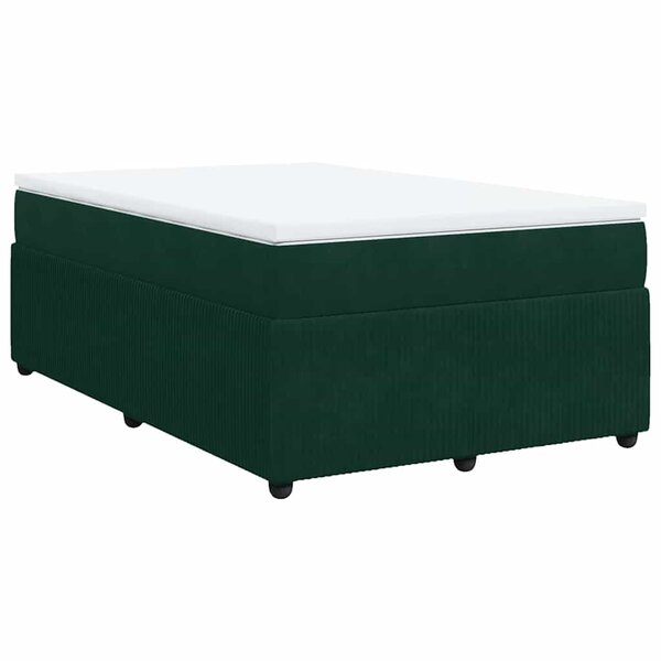 vidaXL Sommier à lattes de lit avec matelas vert foncé 120x190 cm
