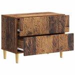 vidaXL Table de chevet Bois ancien 62 x 34 5 x 48 cm Bois d'ingénierie