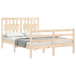 vidaXL Cadre de lit sans matelas bois massif
