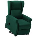 vidaXL Fauteuil Vert foncé Tissu