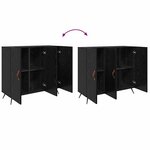 vidaXL Buffet Noir 90 x 34 x 80 cm Bois d'ingénierie