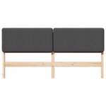vidaXL Tête de lit capitonnée Brun et gris foncé 200 cm Pin massif