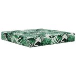 vidaXL Coussin de canapé d'extérieur Motif feuille 60 x 60 x 8 cm
