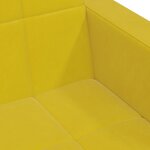 vidaXL Canapé-lit à 2 places avec repose-pied jaune velours